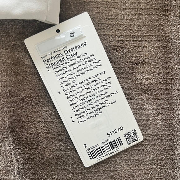 Lululemon NWT Softstream Perfectly Oversized Cropped Crew - Picture 5 of 6